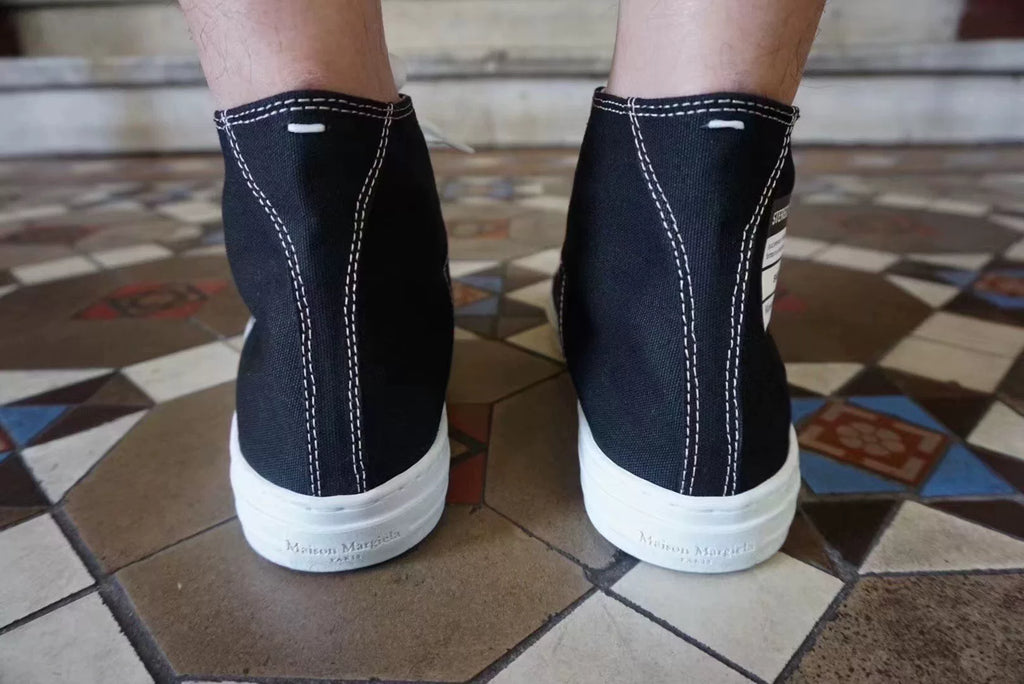 Maison Margiela Black Stereotype High-Top Canvas Sneakers