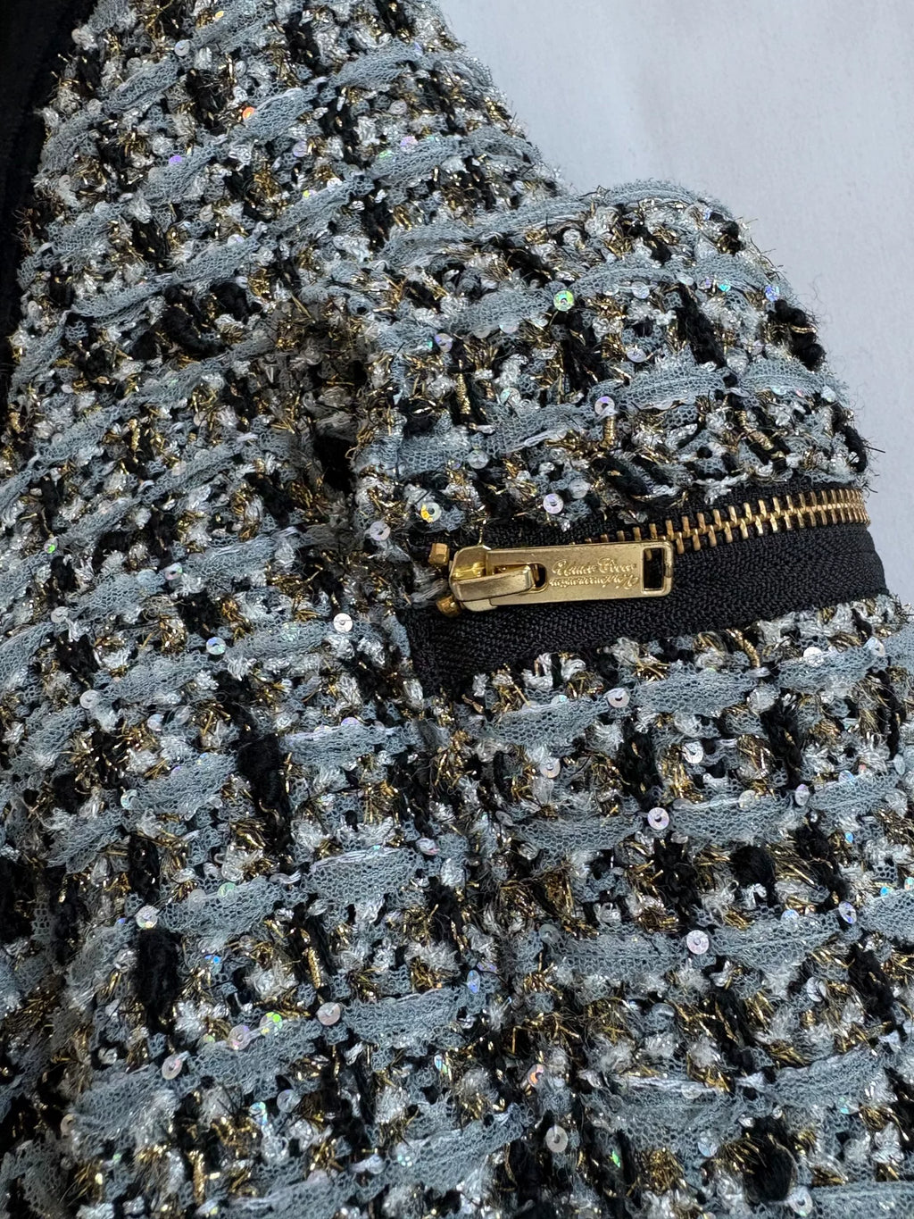Undercover irregular‑shaped patchwork sweater