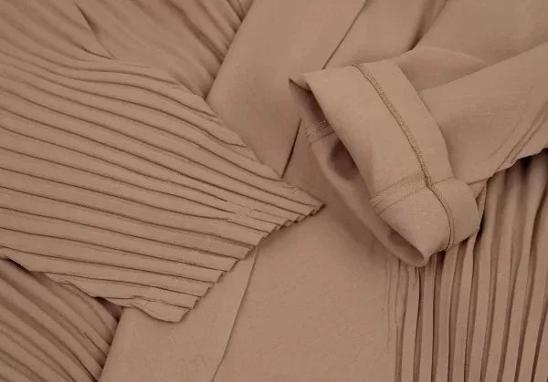 Issey Miyake Vintage Brown Pleated Top