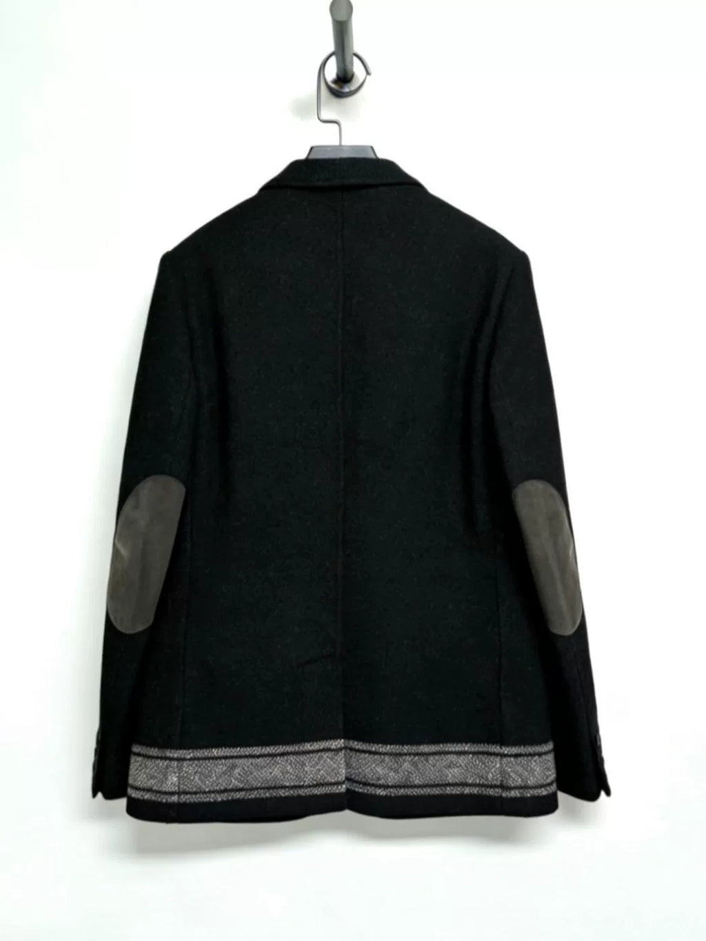 Maison Martin Margiela Leather Pieced Wool Jacket