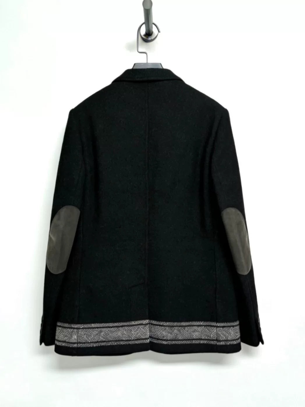 Maison Martin Margiela Leather Pieced Wool Jacket