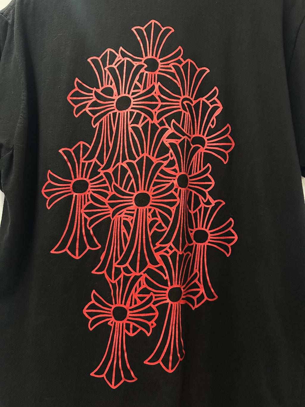 Chrome Hearts Croco Heart Red Tombstone Short-Sleeve T-Shirt