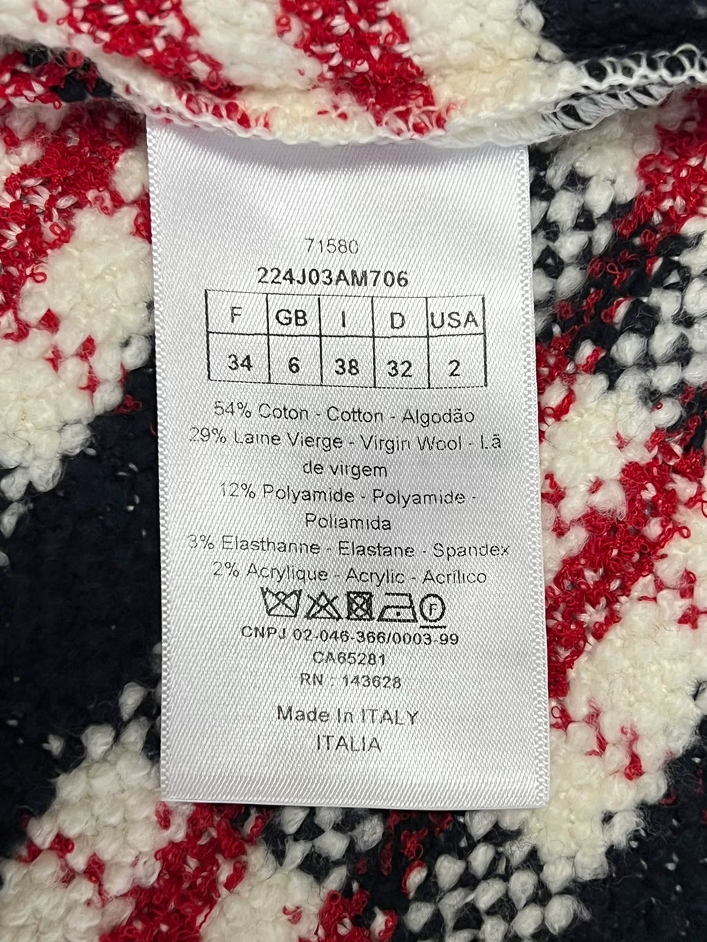 Dior Check Pattern Skirt