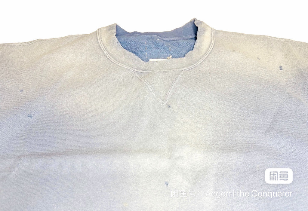 Visvim 23SS Court Sweat S/S Crash Distressed Short Sleeve Sweatshirt
