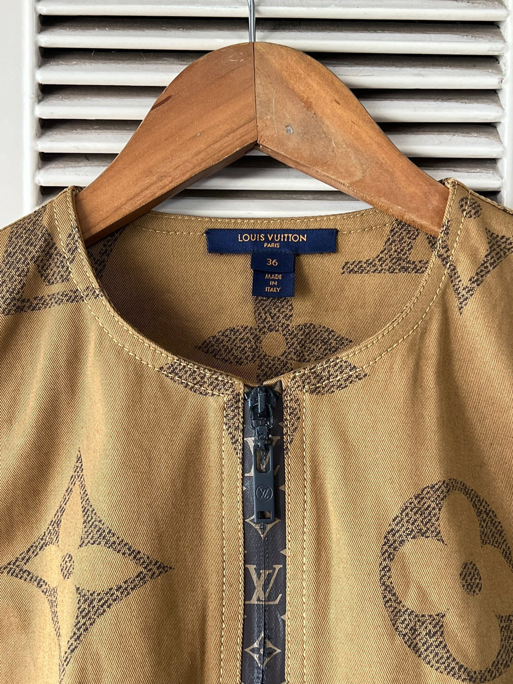 Louis Vuitton brown monogram sleeveless dress