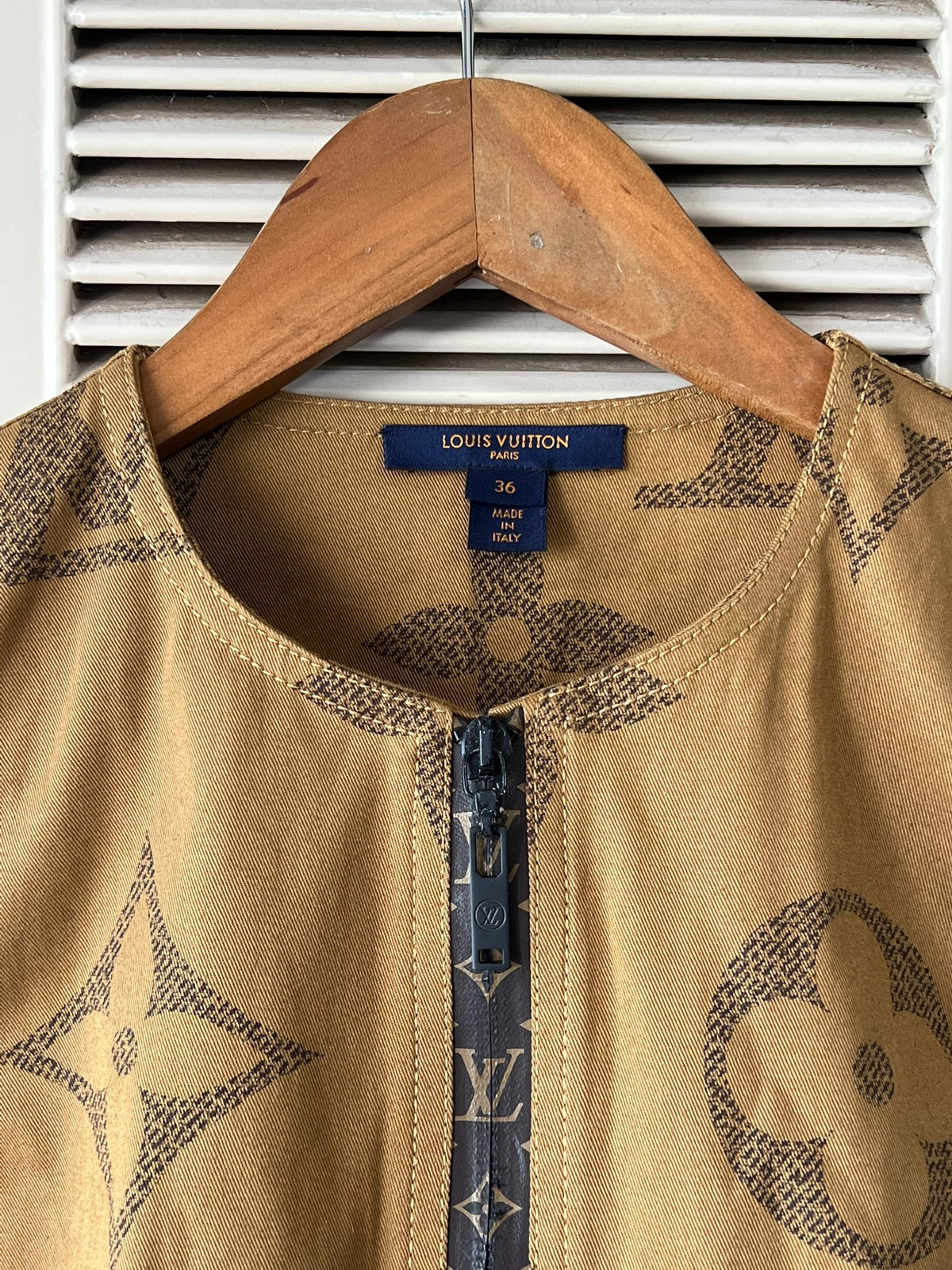 Louis Vuitton brown monogram sleeveless dress