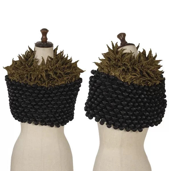 Issey Miyake Vintage Gold Thread Pleated Top