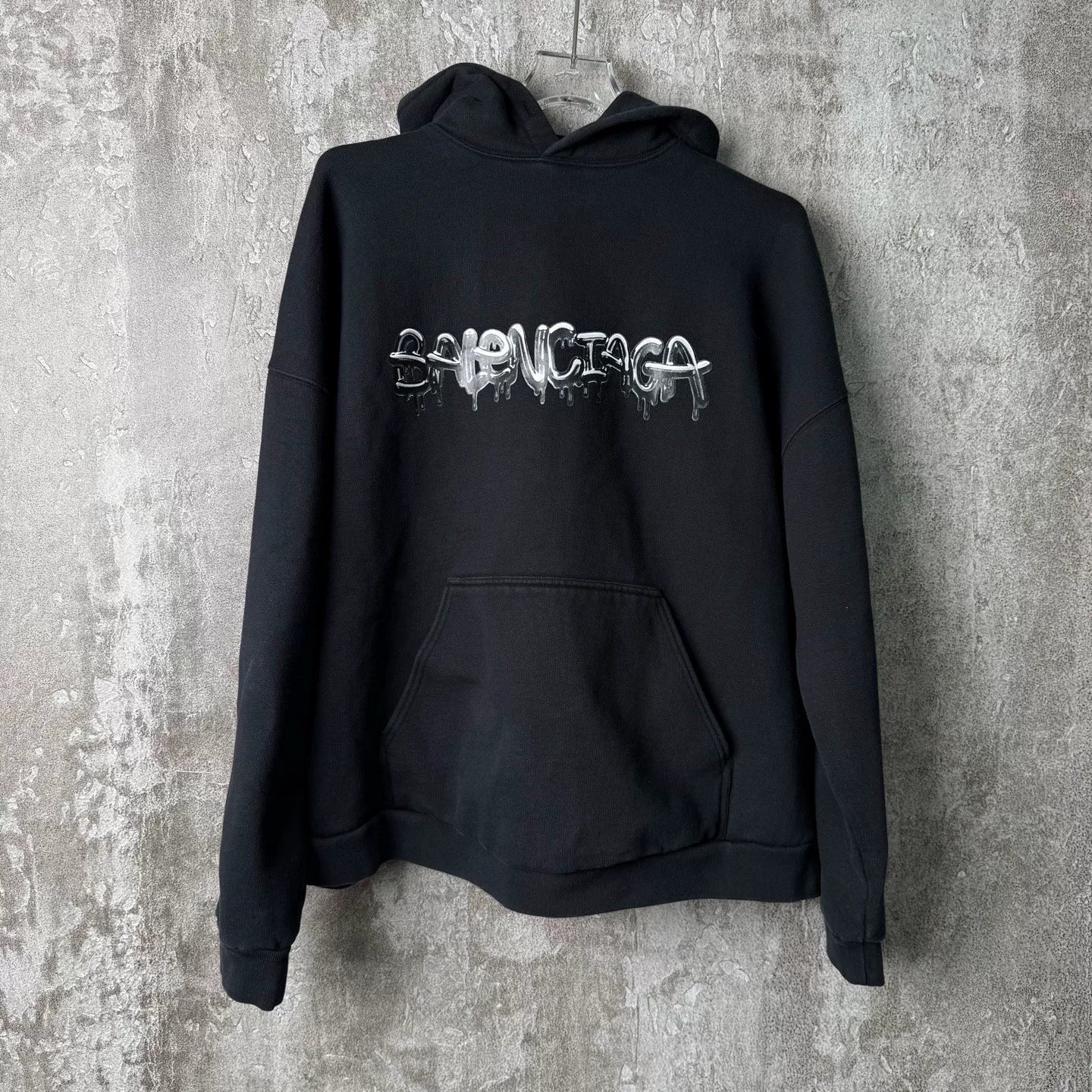 Balenciaga Jelly-Print Letter-Print Hoodie Long-Sleeve Sweatshirt