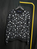 LV X Yayoi Kusama Collaboration Black Polka Dot All-Over Print Sweatshirt