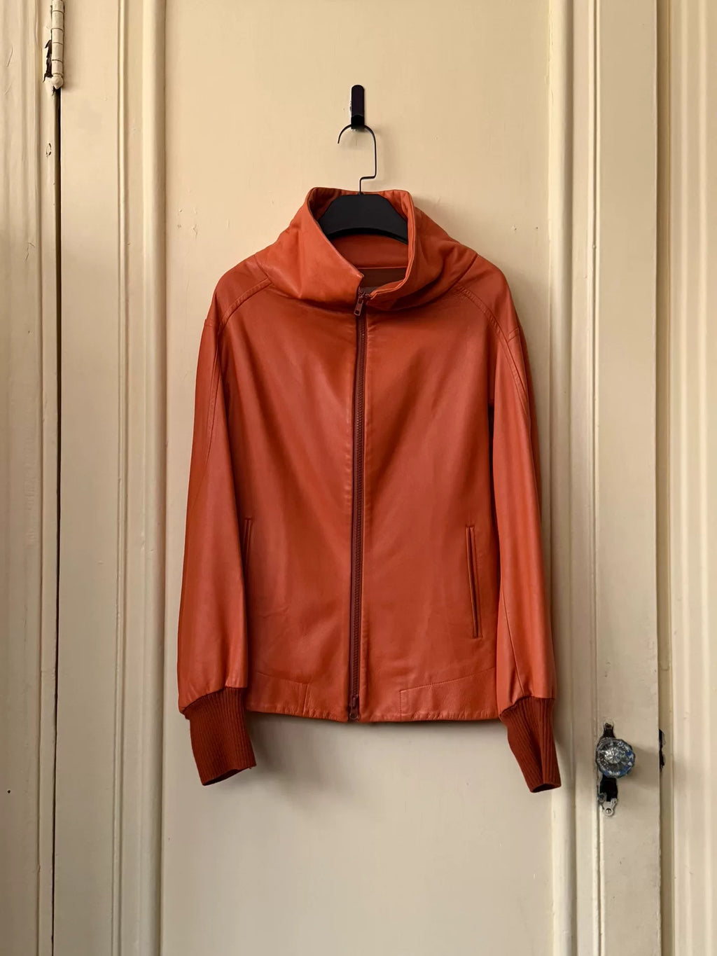 Yohji Yamamoto Hooded Lamb Leather Jacket