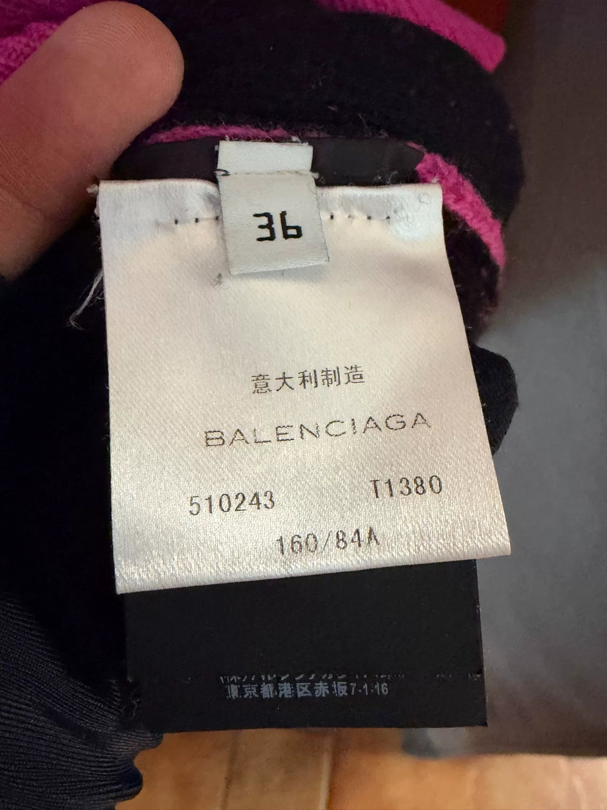 Balenciaga Pink Logo-Print Cropped Knit Sweater
