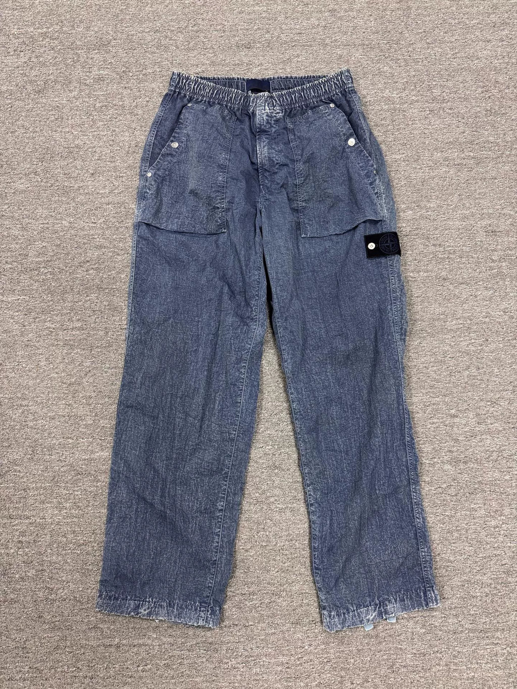 Stone Island SS26 Etched Denim Nylon Work Pants