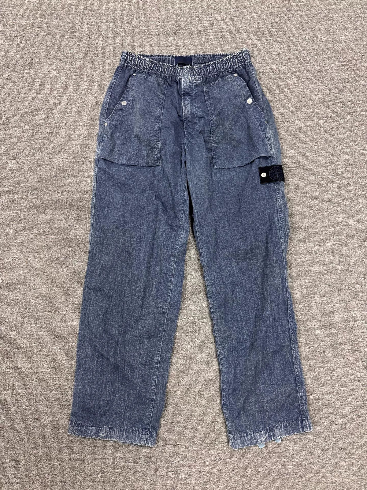 Stone Island SS26 Etched Denim Nylon Work Pants