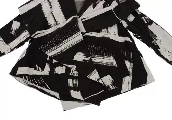 Issey Miyake Vintage Black & White Patterned Top