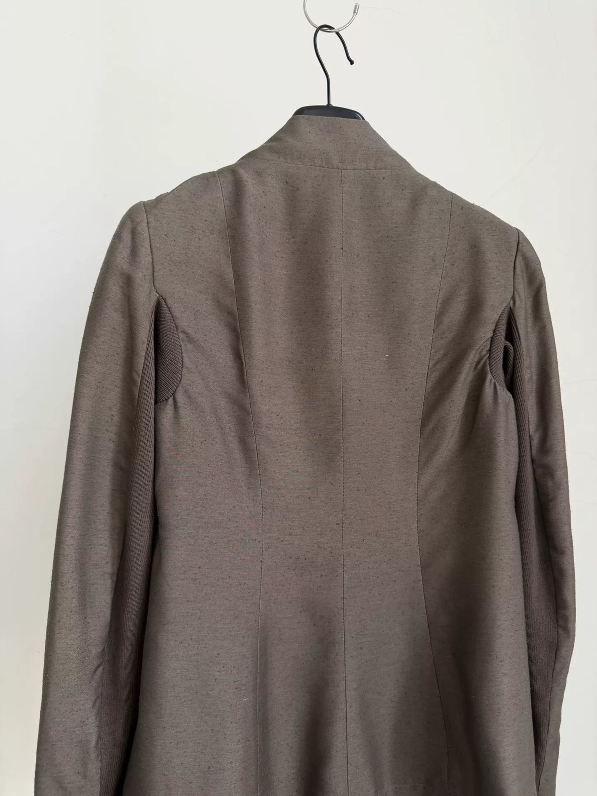 Rick Owens Dusty gray-brown deconstructed lapel jacket