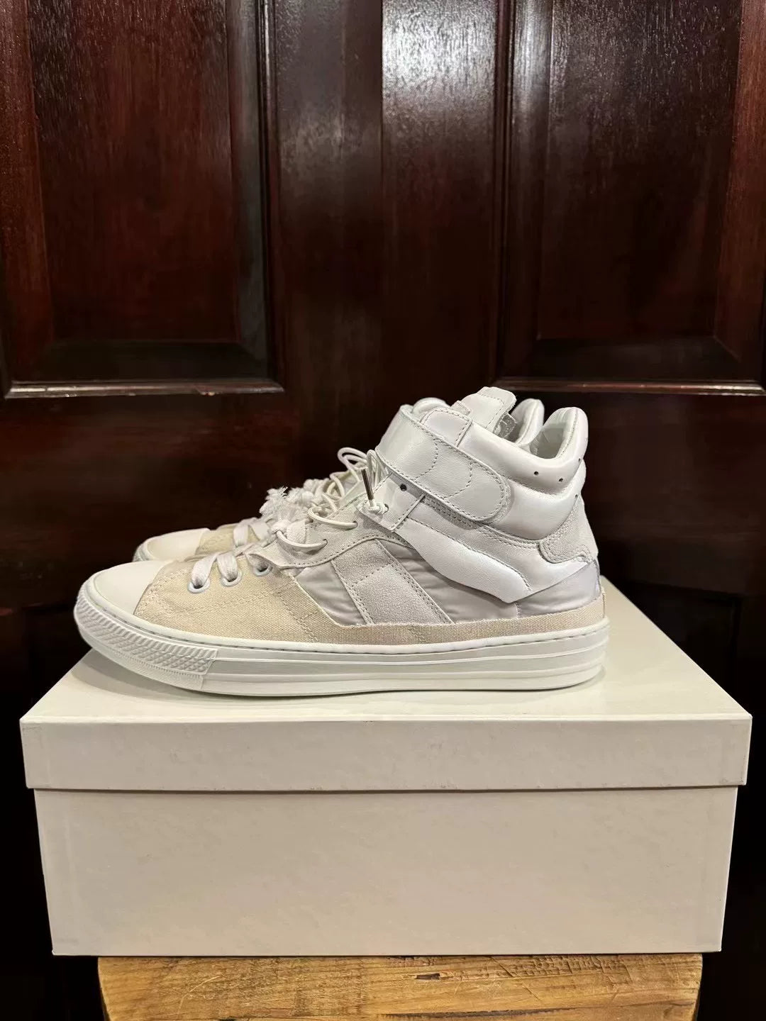 Maison Margiela White Deconstructed Buckle Sneakers