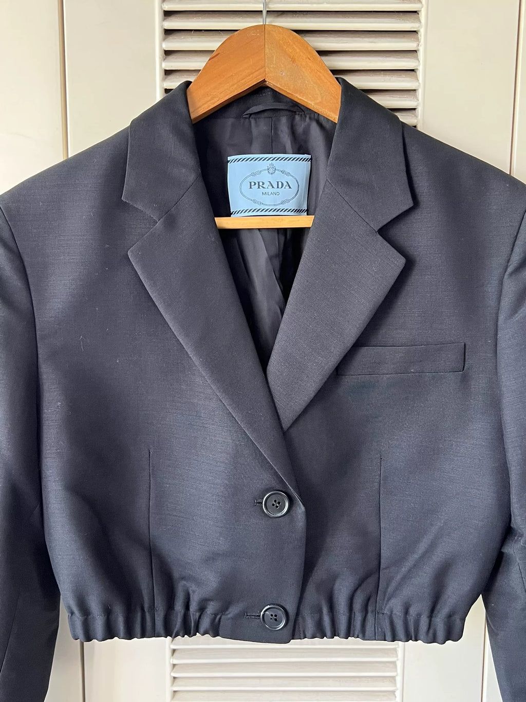 Prada Cropped Black Blazer