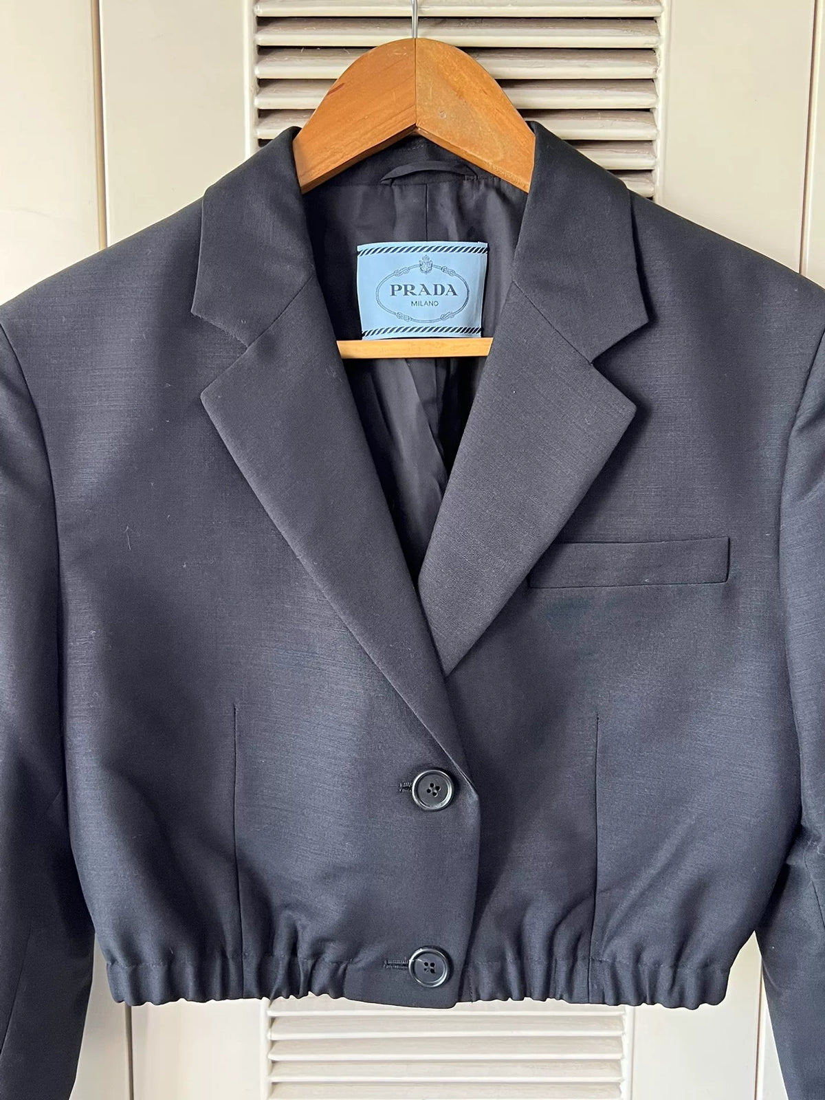 Prada Cropped Black Blazer