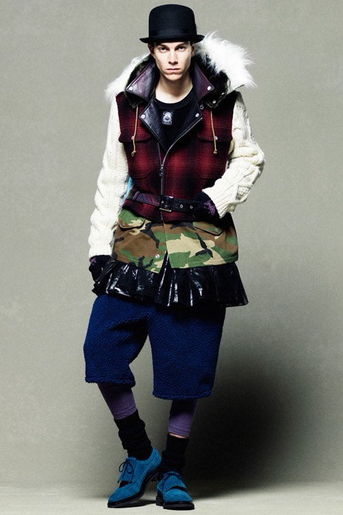 phenomenon 2011 camouflage checkered patchwork jacket
