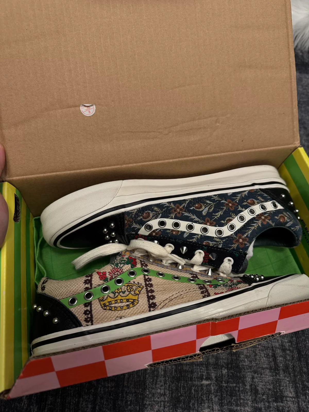 Gucci Vans Vault Old Skool Embroidered Beaded Skate Sneakers