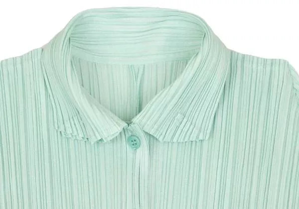 Issey Miyake Vintage Green Pleated Top
