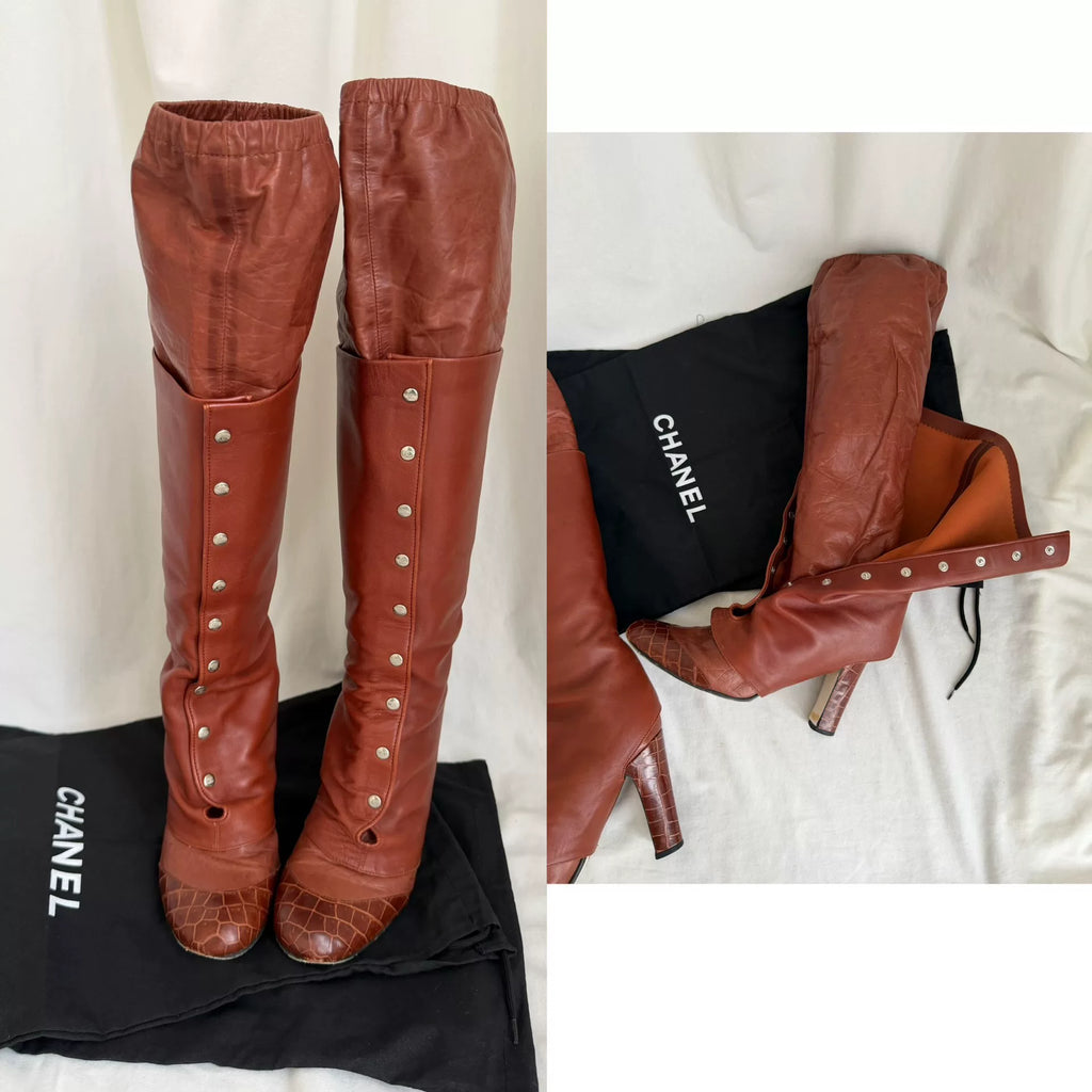 Chanel Brown Boots