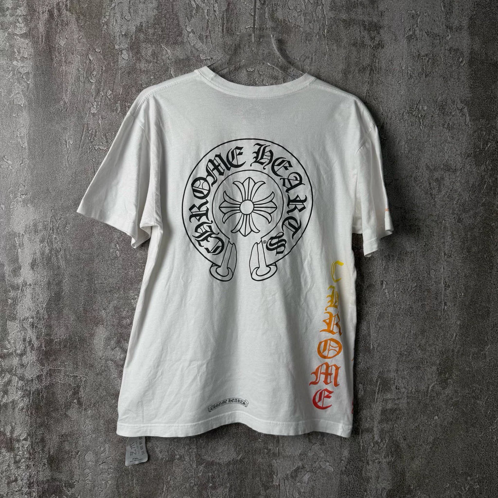 Chrome Hearts Croco Heart Horseshoe Print Short-Sleeve T-Shirt