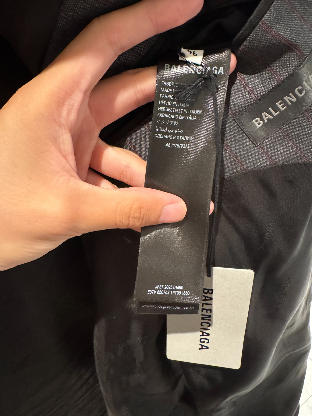 BALENCIAGA Gray Wool Blazer