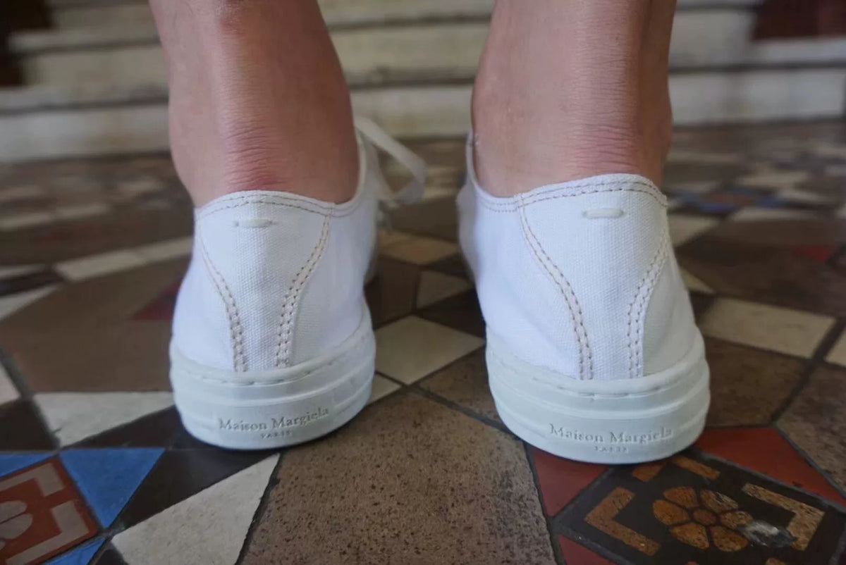 Maison Margiela White Stereotype Low-Top Canvas Sneakers