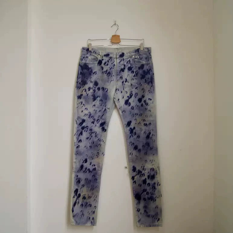 Maison Margiela Oil Stain Drip-Dyed 9‑Inch Jeans