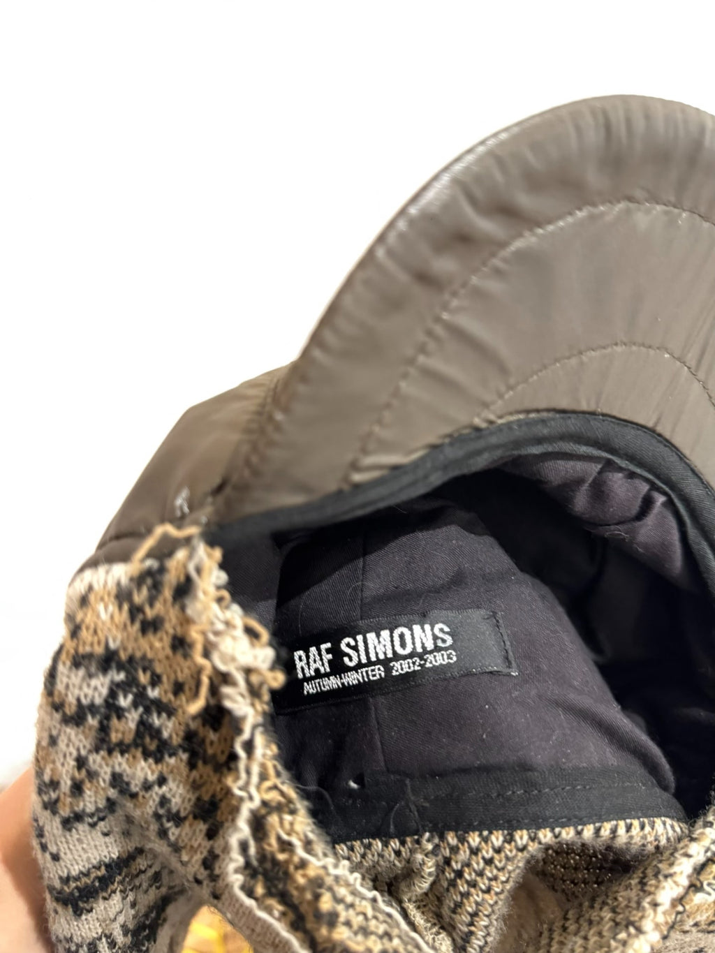 Raf Simons AW02 Digital Camouflage Knit Nylon Balaclava Hat