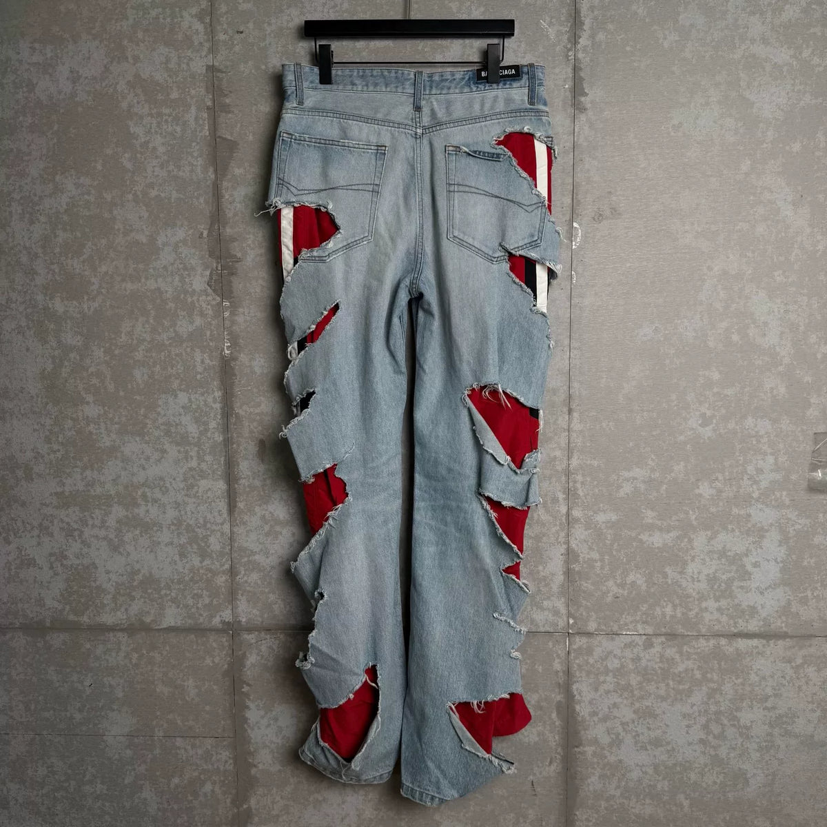 Balenciaga Tomorrow World Show Double-Layer Distressed Jeans