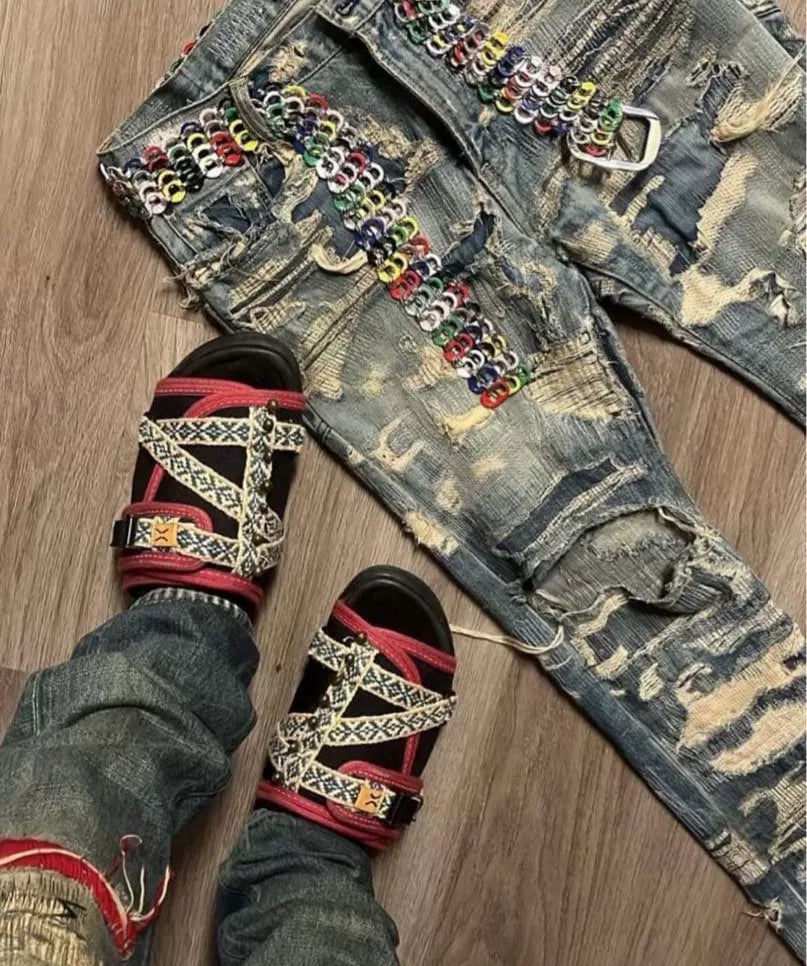 VISVIM 17SS CHRISTO FIL Limited Release Vintage Cloth Bell Slides