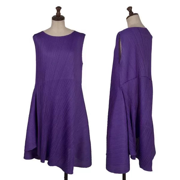 Issey Miyake Vintage Purple Deformed Pleated Dress