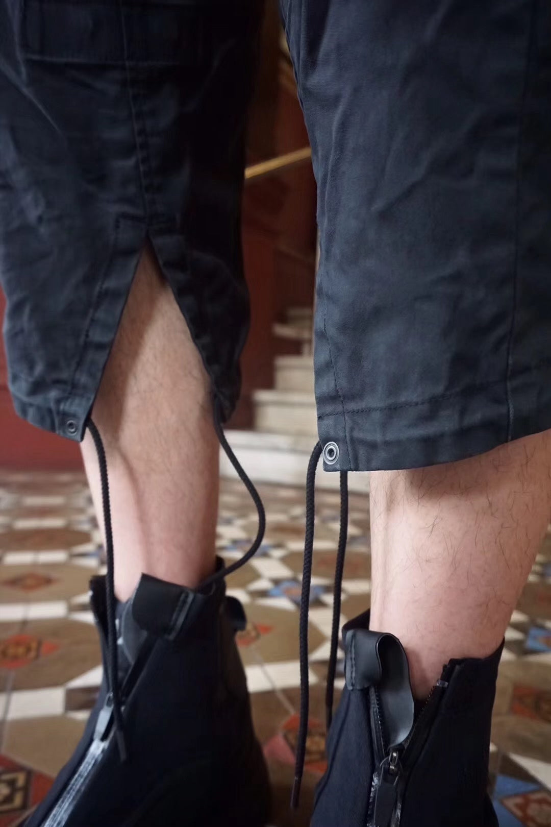Julius SS19 BEELEBUB Work Utility Coated Cotton Pants