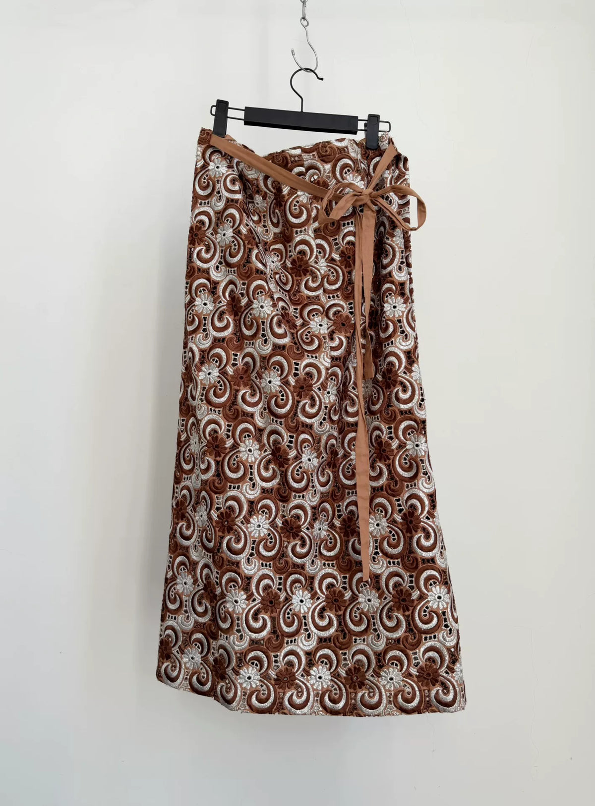 Comme Des Garcons Midi Silver Skirt
