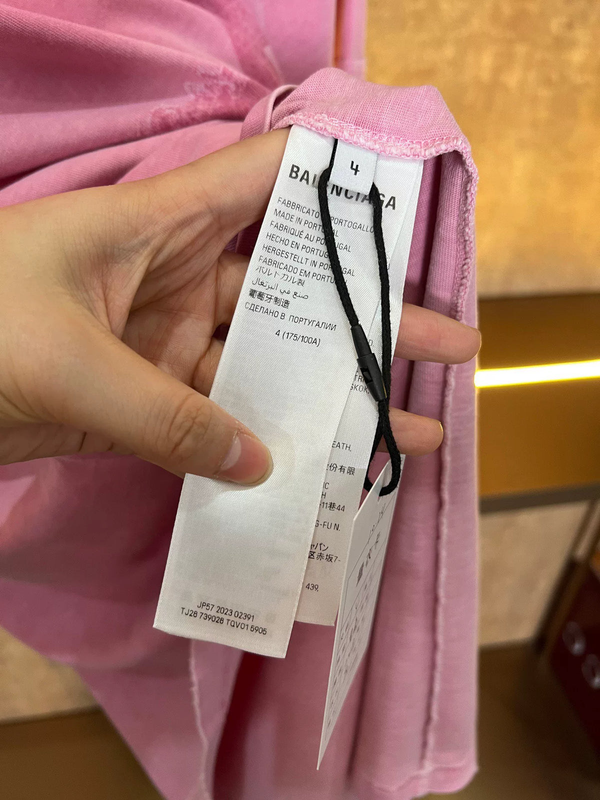 Balenciaga Pink Eiffel Tower Short Sleeve Top