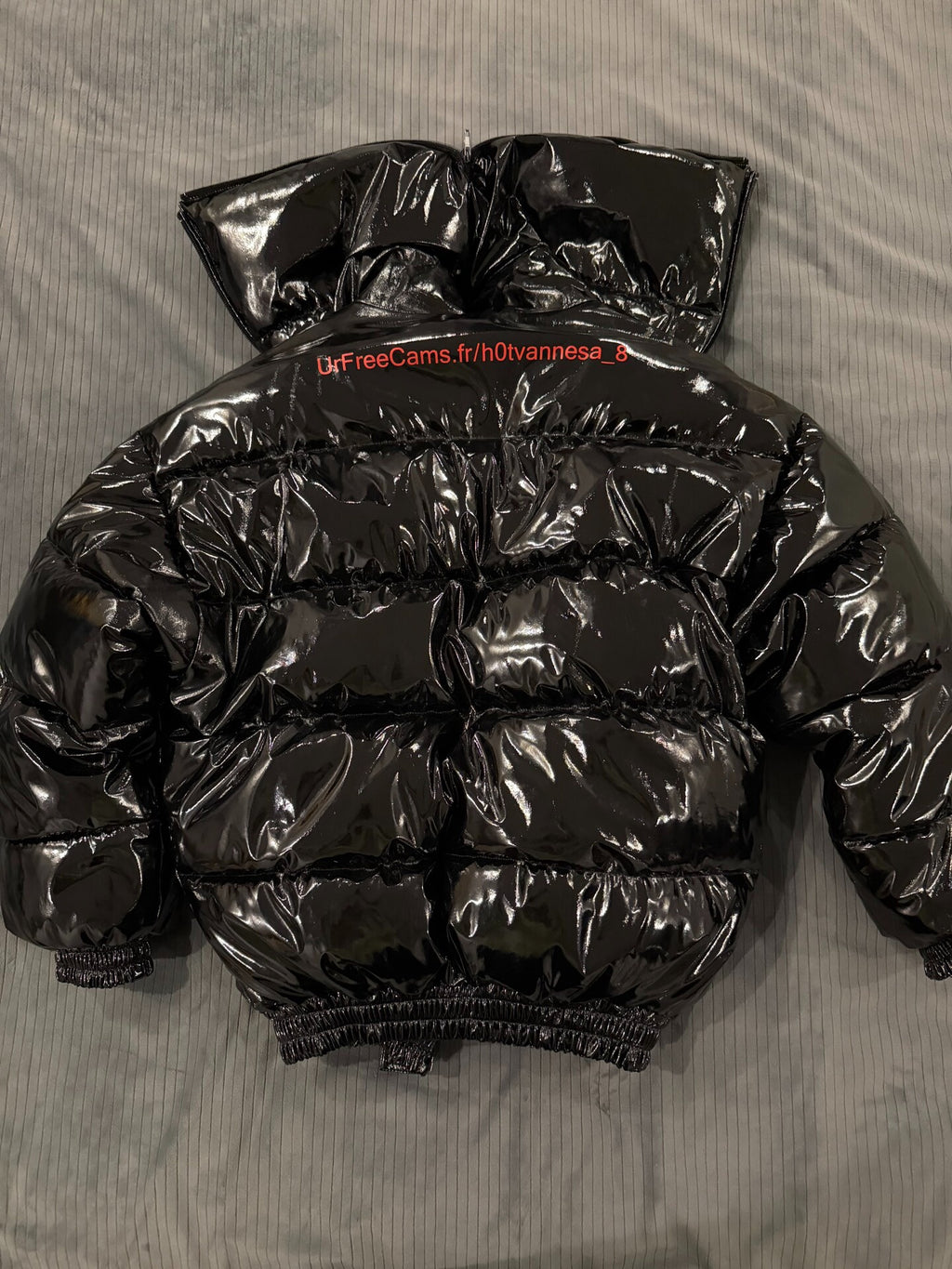 Vetements Patent Leather Down Jacket