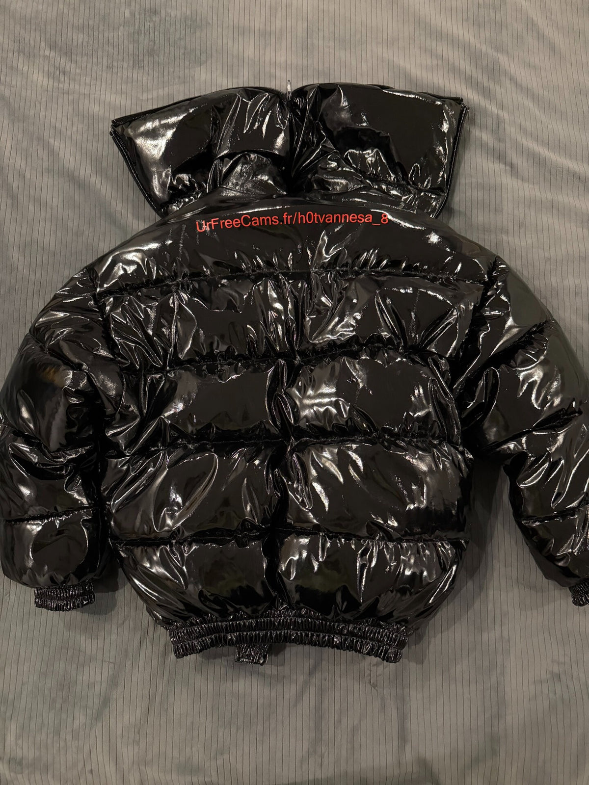 Vetements Patent Leather Down Jacket