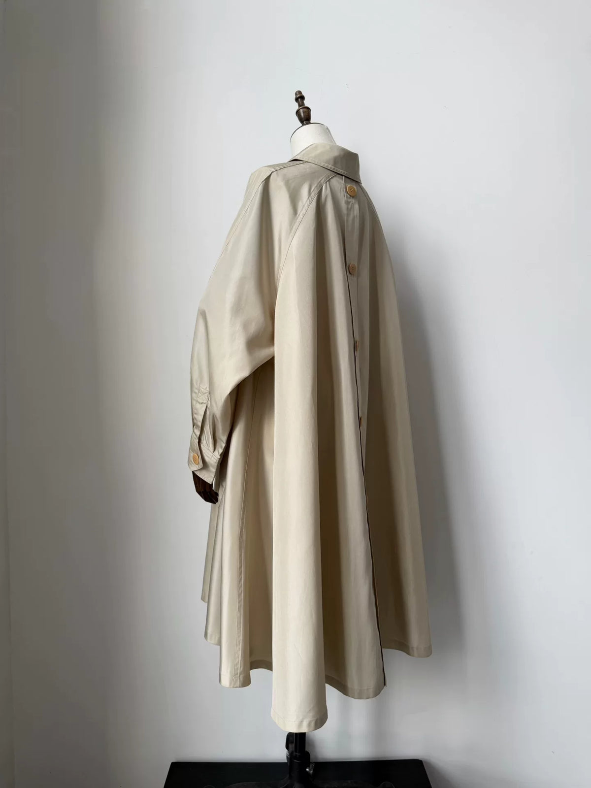 Celine 1990s Trench Beige Vintage Cape Coat