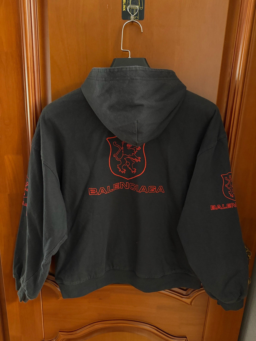 Balenciaga Lion Embroidered Hooded Sweater