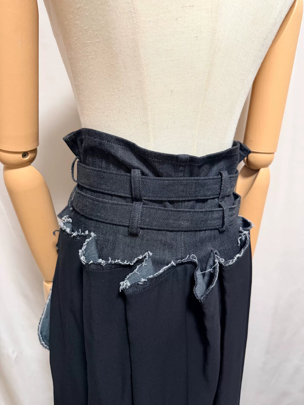 Yohji Yamamoto AW22 Denim Patchwork Skirt