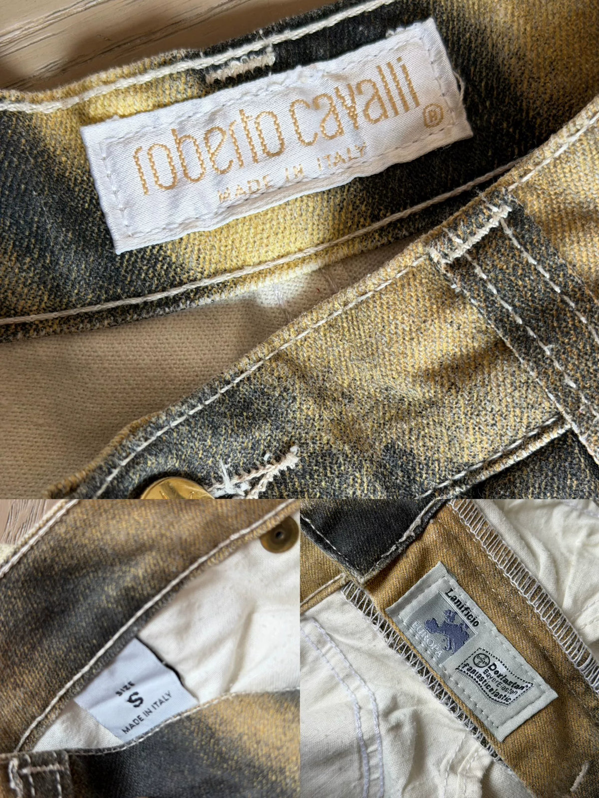 Roberto Cavalli 2000s vintage tiger print long pants