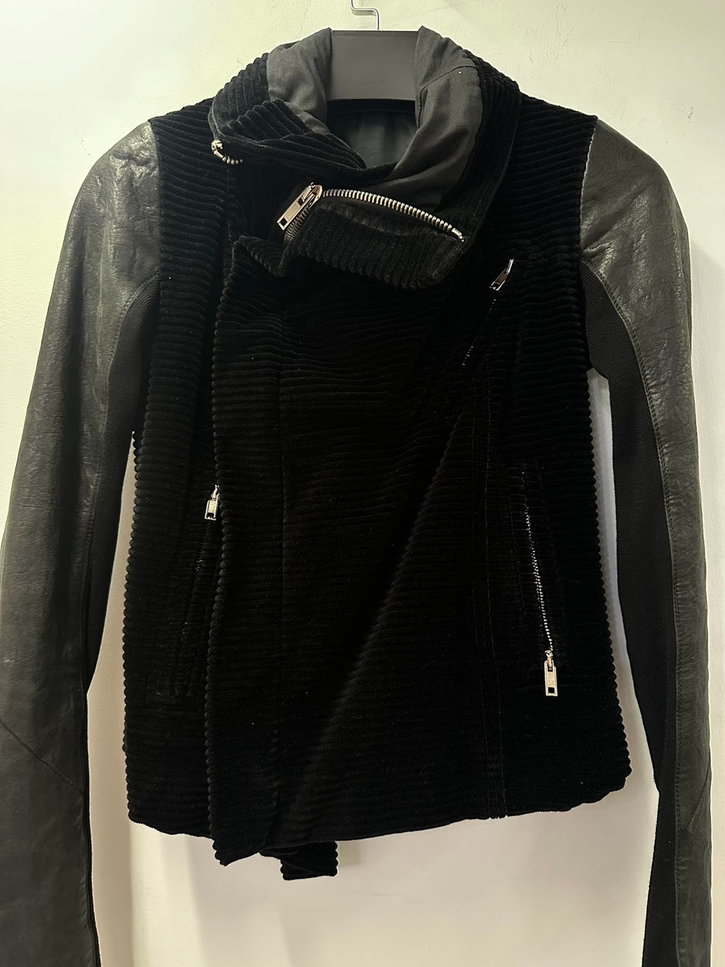 Rick Owens biker leather jacket