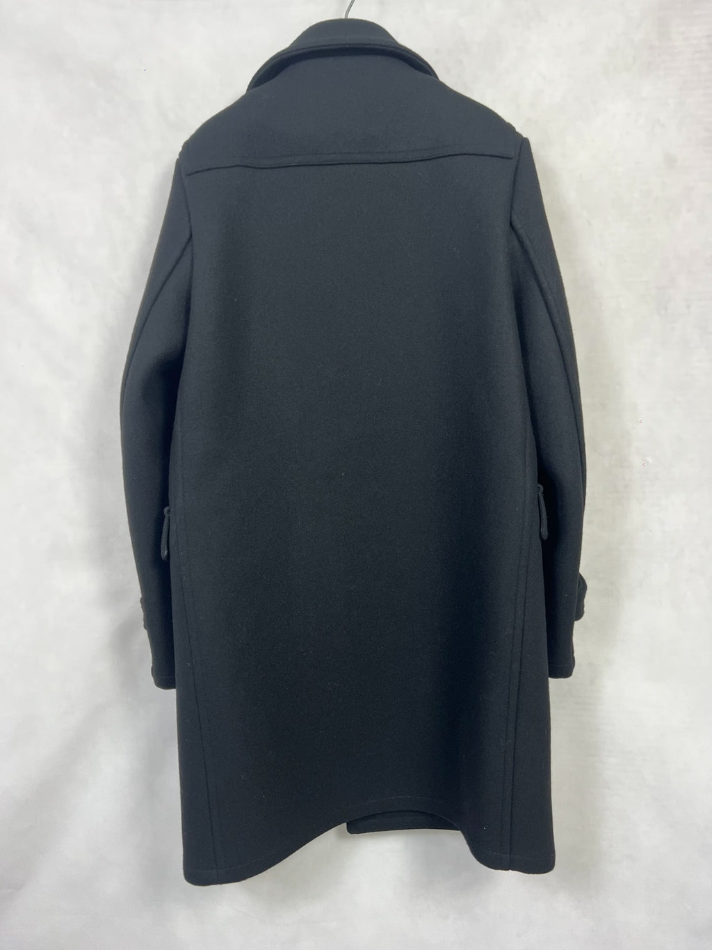 Saint Laurent Slp15fw Black Single-Breasted Wool Coat