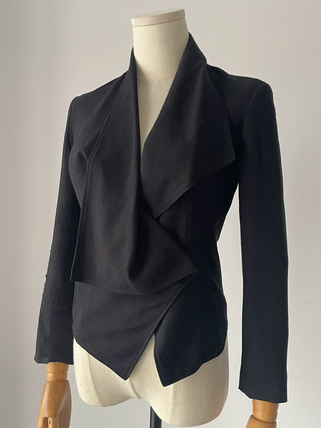 Helmut Lang Irregular Collar Silk Suit Jacket