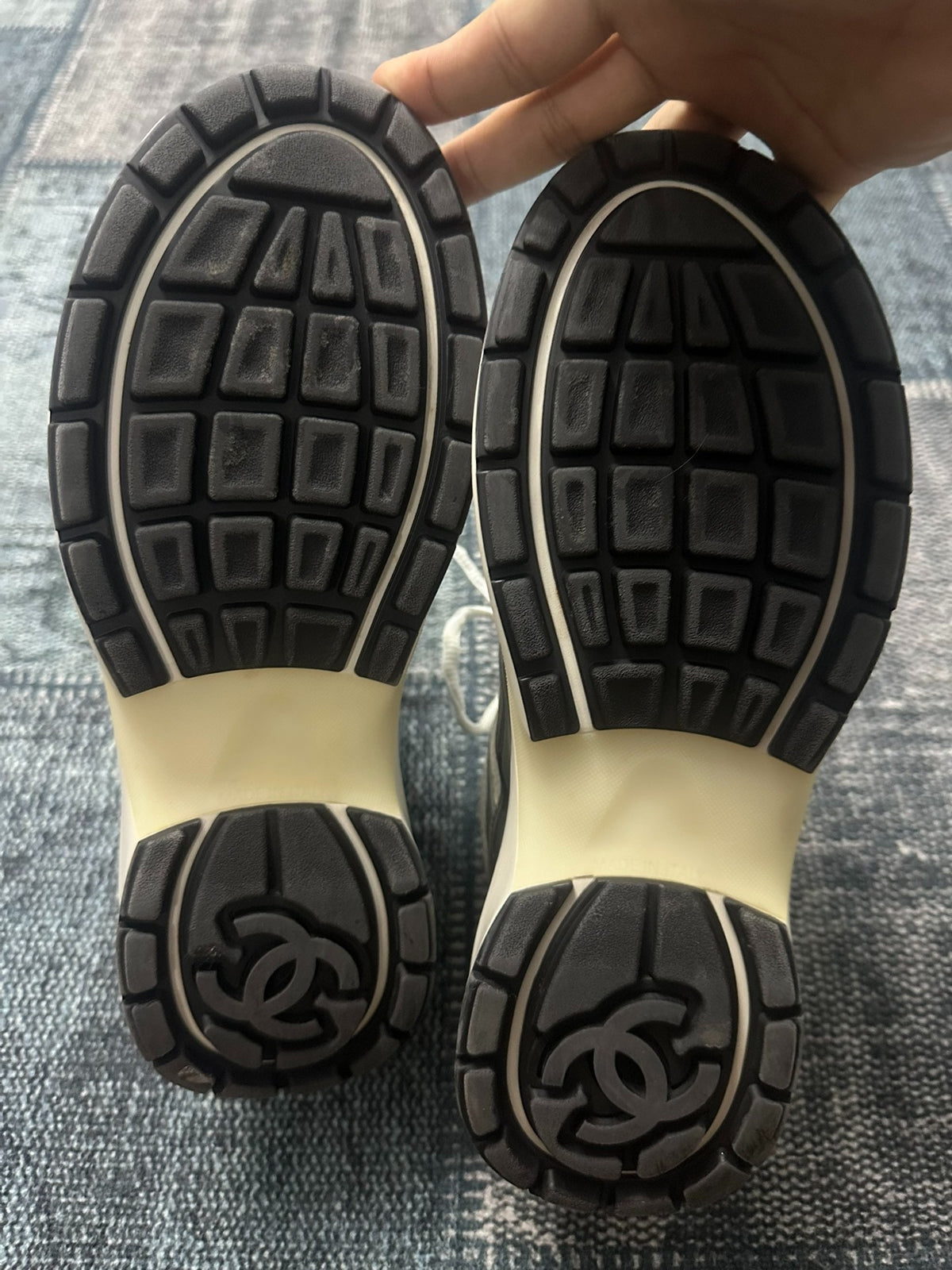 Chanel Silver Sneakers