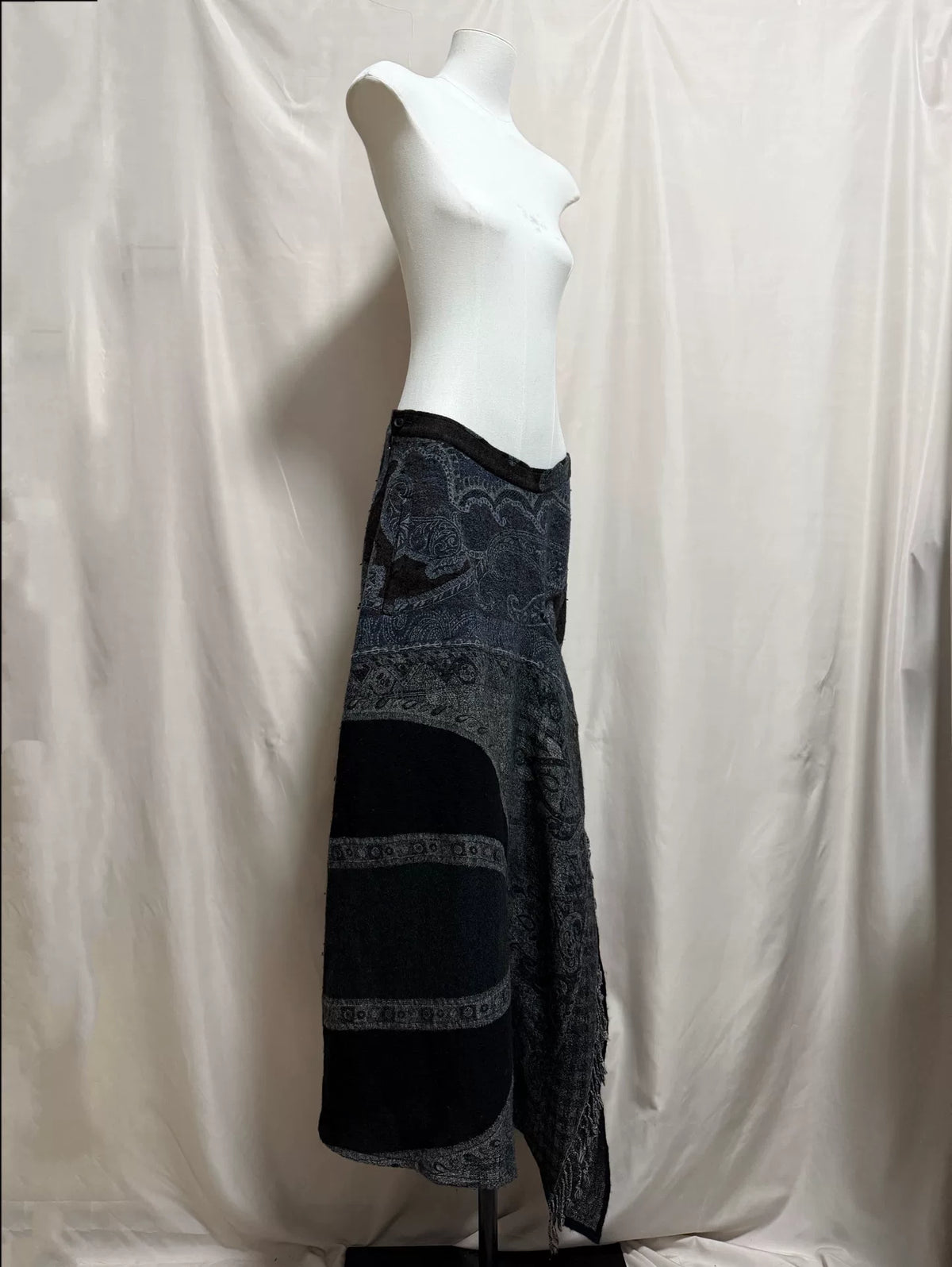 Yohji Yamamoto Noir Totem Wool Skirt