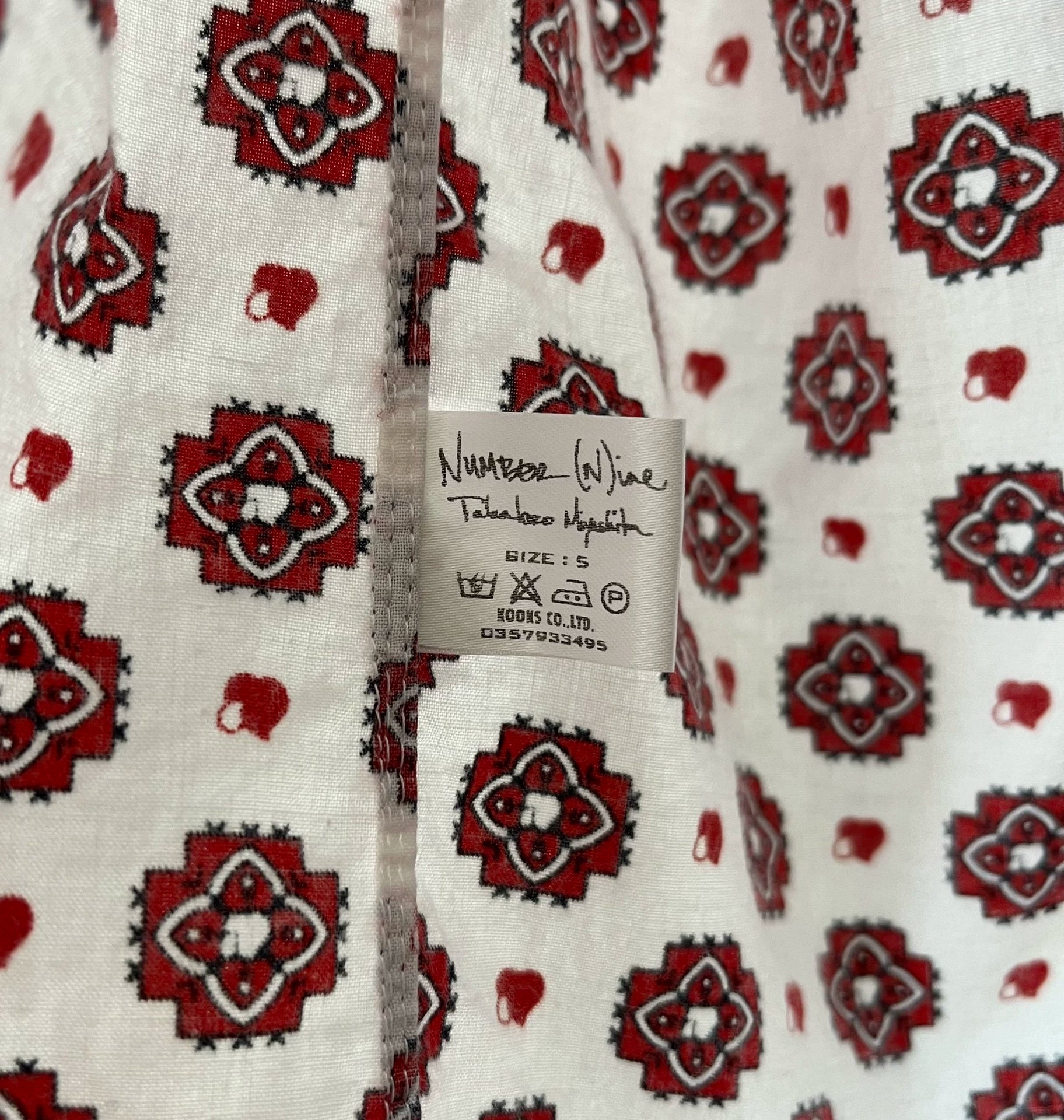 Number (N)ine 03AW Crying Heart Shirt
