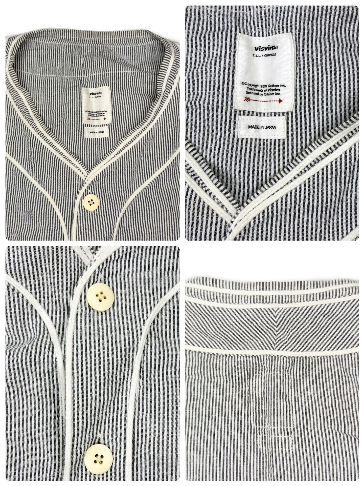 Visvim 23SS Spot Dugout S/S Seersucker Cotton Linen Short Shirt